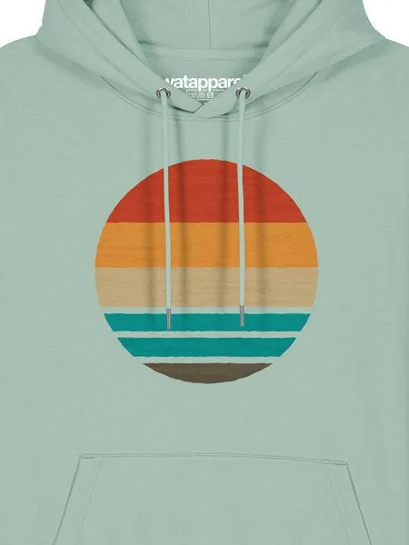 watapparel watapparel Hoodie Unisex Retro Sunset Ocean, Aloe, – Produktbild 3 von 4