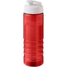 Unbranded H2O Active® Eco Treble 750 ml Sportflasche mit Stülpdeckel & Trinkklappe, rot, weiß – Produktbild 1 von 1