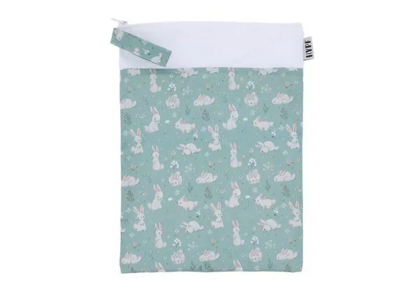 Hypf Hypf Wetbag L 30cm x 40cm mit 2 Fächern, Bunny (grün), – Produktbild 2 von 3