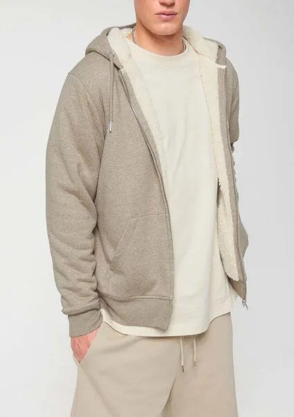 Human Family Voll gefütterte Unisex Sweatjacke "Heat Up" von Human Family, Beige-meliert, – Produktbild 4 von 4