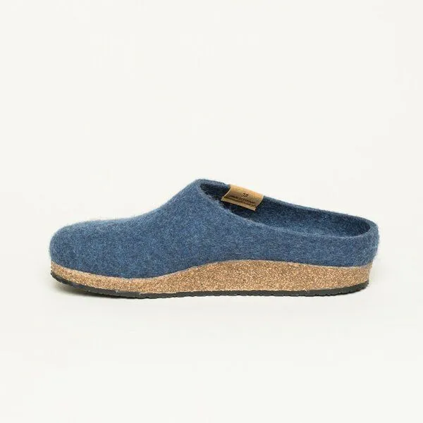Stegmann Stegmann Filzpantoffel 208 aus 100% Merino-Wolle für Damen & Herren, Blau, – Produktbild 3 von 4