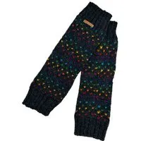 short'n'pietz short'n'pietz Schurwollbeinstulpen anthrazit mit bunten Farbtupfern – Produktbild 1 von 1