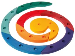 Grimms Grimms Geburtstagsspirale aus Lindenholz 8-teilig, bunt lasiert Durchmesser 40 cm – Produktbild 1 von 1