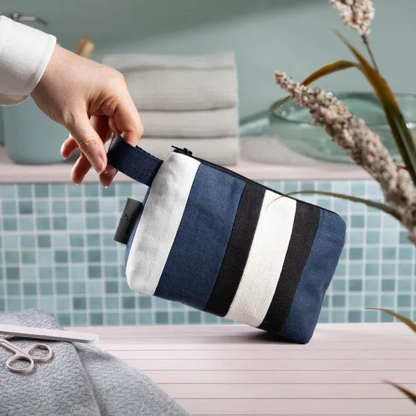 nahtur-design nahtur-design Kosmetiktasche aus 100% Leinen | Kleine Leinentasche, No_3 (rosa), – Produktbild 1 von 4