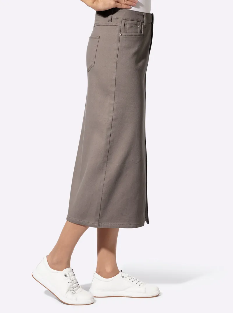 Witt Jeansrock taupe, Taupe, – Produktbild 2 von 2