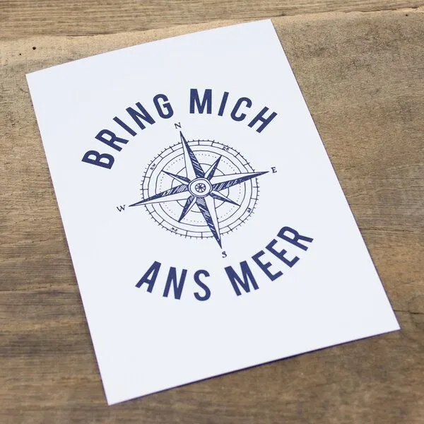 Bow & Hummingbird Bow & Hummingbird Postkarte Bring mich ans Meer – Produktbild 2 von 2