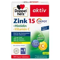 Doppelherz Doppelherz Nahrungsergänzungsmittel aktiv Zink 15 + Histidin + Vitamin C DEPOT – Produktbild 1 von 1