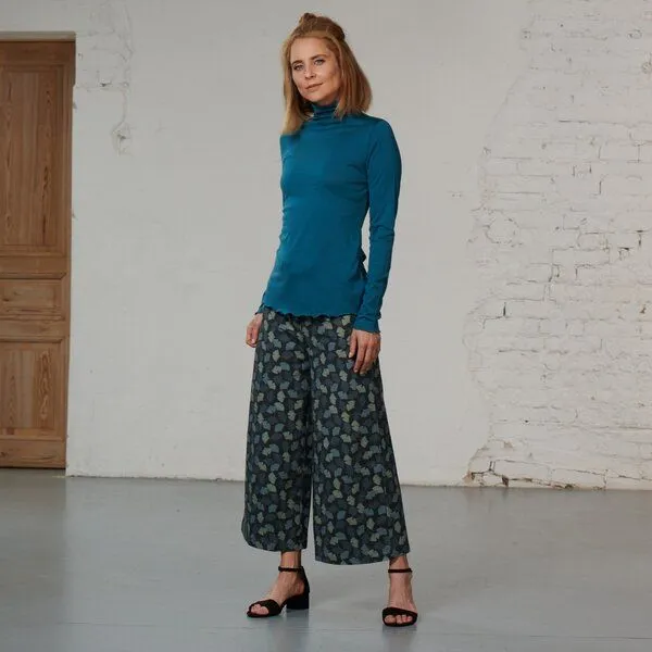 CON_STANT CON_STANT Culotte 95% Baumwolle (kbA), Ginkgo leaves dark sky, – Produktbild 1 von 2