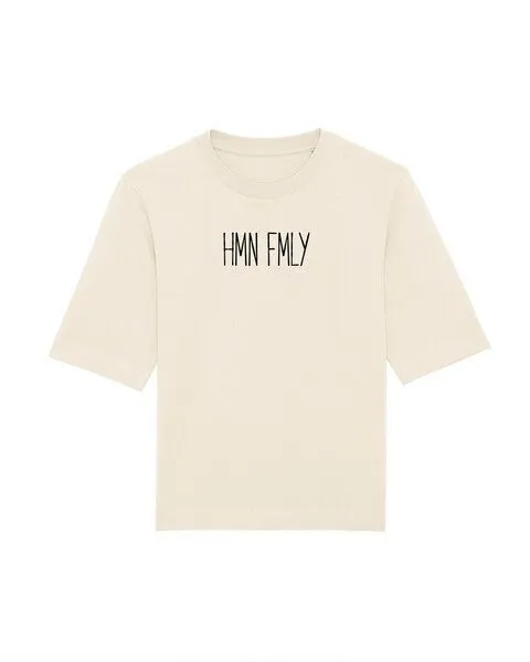 Human Family Human Family Kastenförmiges Damen T-Shirt "HMN FMLY", Natural, – Produktbild 3 von 3
