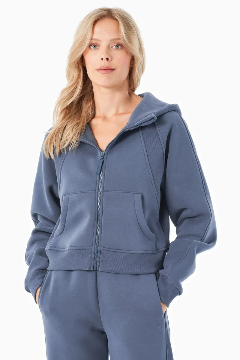 ORGANICATION ORGANICATION Damen vegan Hoodie Full Zip Joddy Soft Indigo, Dunkelblau, – Produktbild 2 von 2