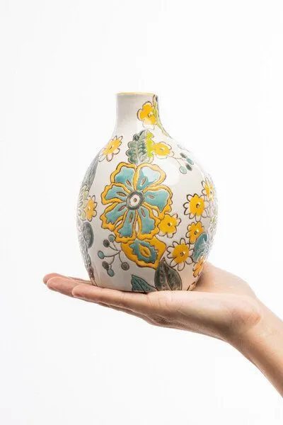 Tranquillo Tranquillo Vase CHARMING COTTAGE, Gelb, – Produktbild 3 von 3