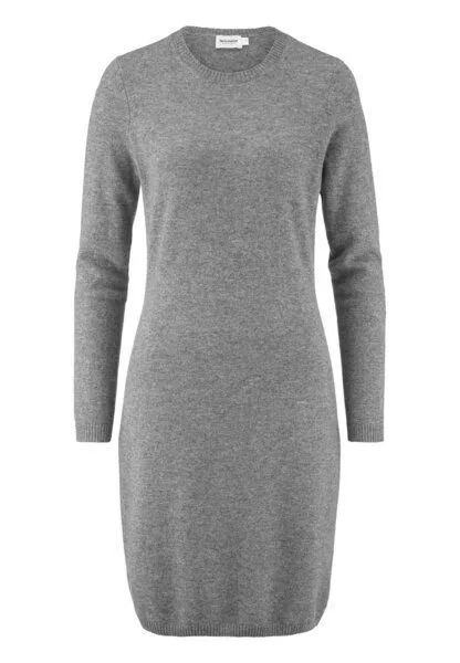 hessnatur hessnatur Strickkleid Regular aus Bio-Schurwolle mit Cashmere, Grau, – Produktbild 3 von 4