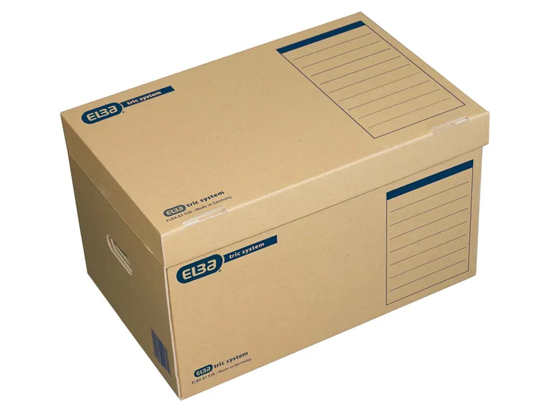 Elba Elba Systemcontainer 'tric system' mit Deckel, DIN A4, Naturbraun, – Produktbild 2 von 3