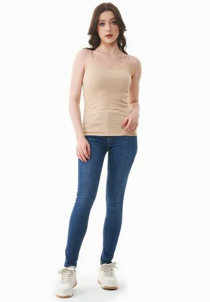 ORGANICATION ORGANICATION Geripptes Basic Top aus Bio-Baumwolle, Soft beige, – Produktbild 2 von 4
