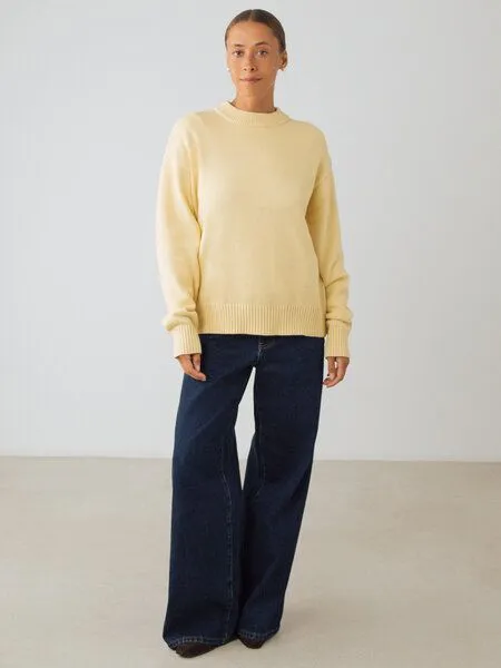 Honest Basics Honest Basics Damen Crew-Pullover aus 100% Bio-Baumwolle, Vanilla, – Produktbild 3 von 4