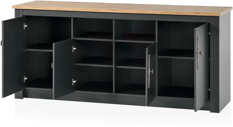 OTTO home Küche KS-Westminster, Breite 204 cm, ohne E-Geräte, Grau, – Produktbild 1 von 5