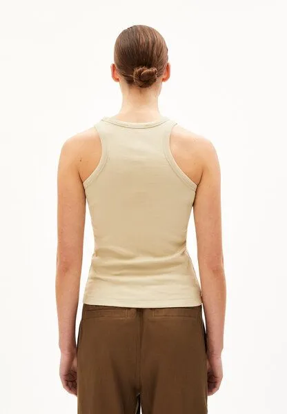 ARMEDANGELS ARMEDANGELS KANITAA Damen Ripp-Top aus Bio-Baumwoll Mix, Gravel, – Produktbild 2 von 4