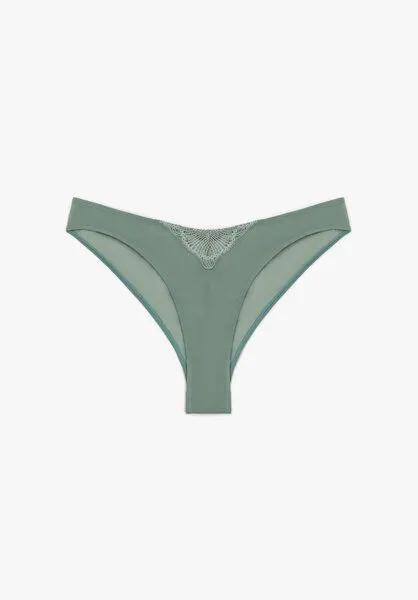 Lovjoi Lovjoi Slip BABIANA mit feiner Spitze, Cool green (grün), – Produktbild 1 von 1