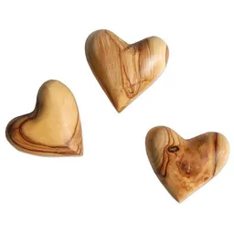 Olivenholz erleben Olivenholz erleben Set AMORE - 3 Deko-Herzen aus Olivenholz – Produktbild 1 von 1