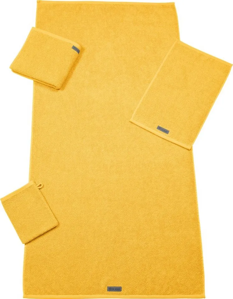 Ross Ross Duschtuch Selection, Frottier (1-St), 100 % Bio-Baumwolle, Gelb, – Produktbild 3 von 5