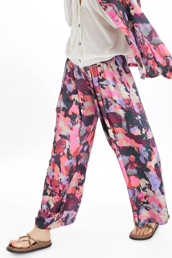 Neu Nomads Neu Nomads Damen vegan Hose Cropped Palazzo Gem Print, Schwarz, – Produktbild 2 von 2