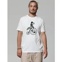 watapparel watapparel T-Shirt Unisex T-Rex auf Fahrrad, Off white, – Produktbild 1 von 1