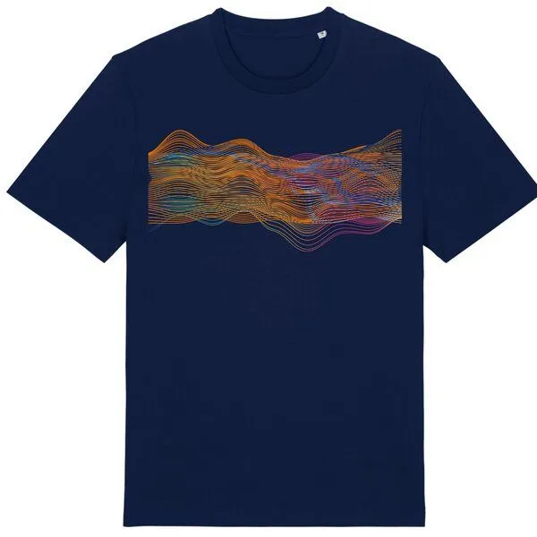 Kultgut Kultgut Artdesign - Biofair - Klassik-Shirt / Colorful Vibes, Dunkelblau, – Produktbild 1 von 2