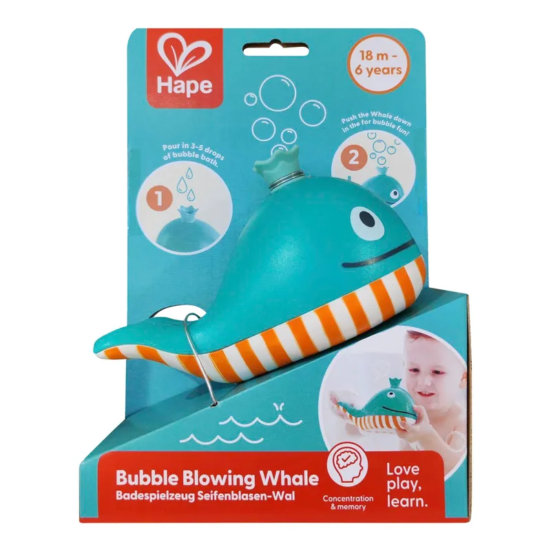 Hape Hape Badespielzeug Seifenblasen-Wal, Tuerkis, – Produktbild 2 von 2