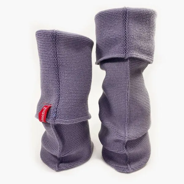 vincente vincente Beinstulpen gestrickt aus reiner Wolle, Lila, – Produktbild 1 von 3