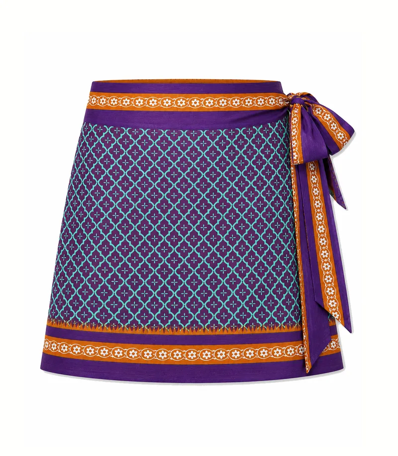 el.résidu el.résidu Damen vegan Rock Amira Lila, Blau, – Produktbild 4 von 4