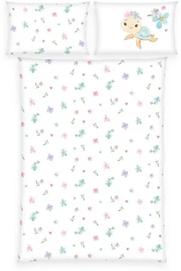 Baby Best Baby Best Babybettwäsche Little Turtle, Flanell, 2 teilig, mit liebevollem Motiv – Produktbild 1 von 1
