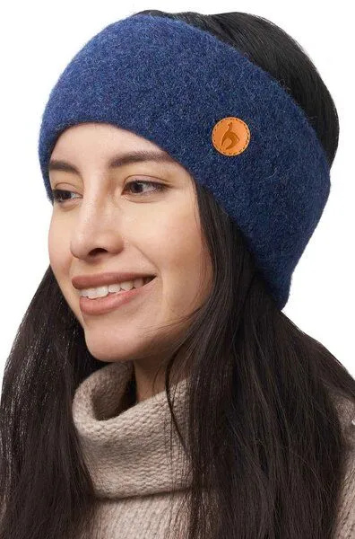 Apu Kuntur Apu Kuntur Alpaka Stirnband aus Peru - STRETCH, Blau-meliert, – Produktbild 2 von 2