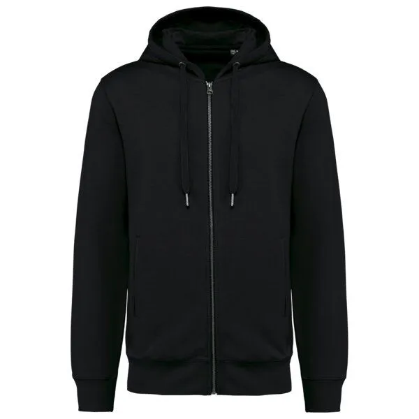 Greenspired Greenspired Umweltfreundliches Unisex-Kapuzensweatshirt mit Zip 300g/m² XS-4 XL, Schwarz, – Produktbild 1 von 2