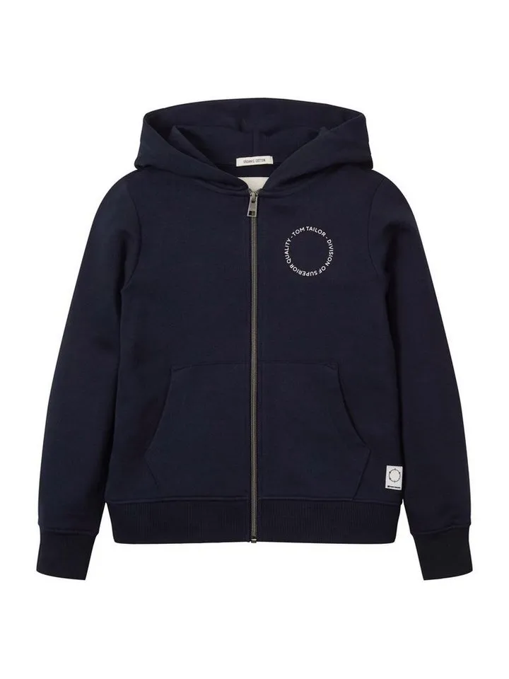 Tom Tailor Tom Tailor Sweatjacke (1-tlg) Plain/ohne Details, Blau, – Produktbild 2 von 5