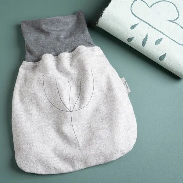 nahtur-design nahtur-design Strampelsack aus 100% Merinowolle | Feinloden | Frühling und Herbst, Grau, – Produktbild 1 von 3