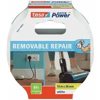 Tesa tesa Klebeband "Extra Power Removable Repair" 38 mm x 10 m, weiß – Produktbild 1 von 1