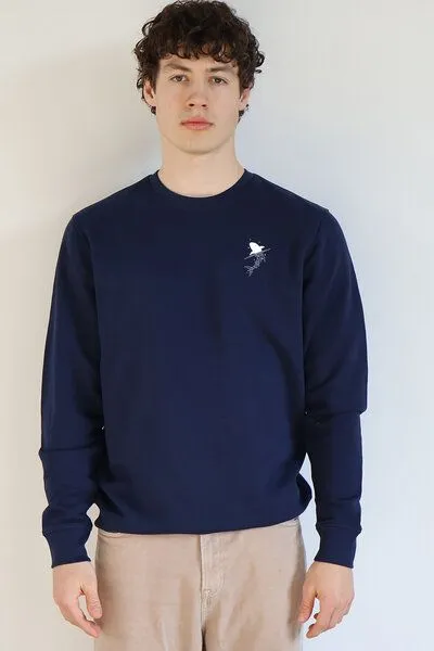 Kultgut Kultgut Biofair - Supersoft Sweatshirt - Pullover / Little Shark, Nachtblau, – Produktbild 4 von 4