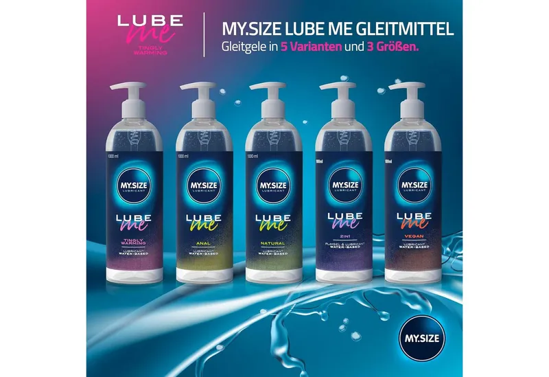 MY.SIZE Gleitgel Lube Me 3-in-1, medizinisches Gleitmittel auf Wasserbasis, wärmend, prickelnd und Höhepunkt verstärkend – Produktbild 5 von 6