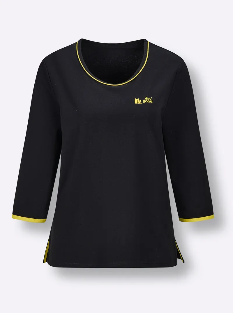 feel good Shirt schwarz, Schwarz, – Produktbild 1 von 2