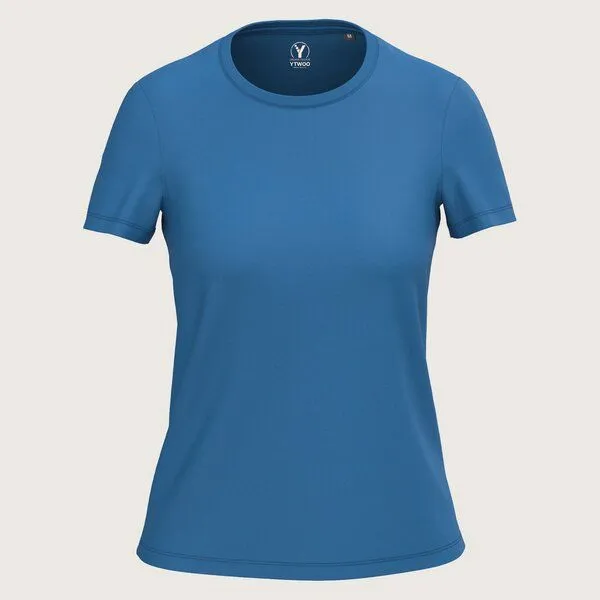 YTWOO YTWOO Regular Damen T-Shirt Light, Light royal blue, – Produktbild 1 von 3