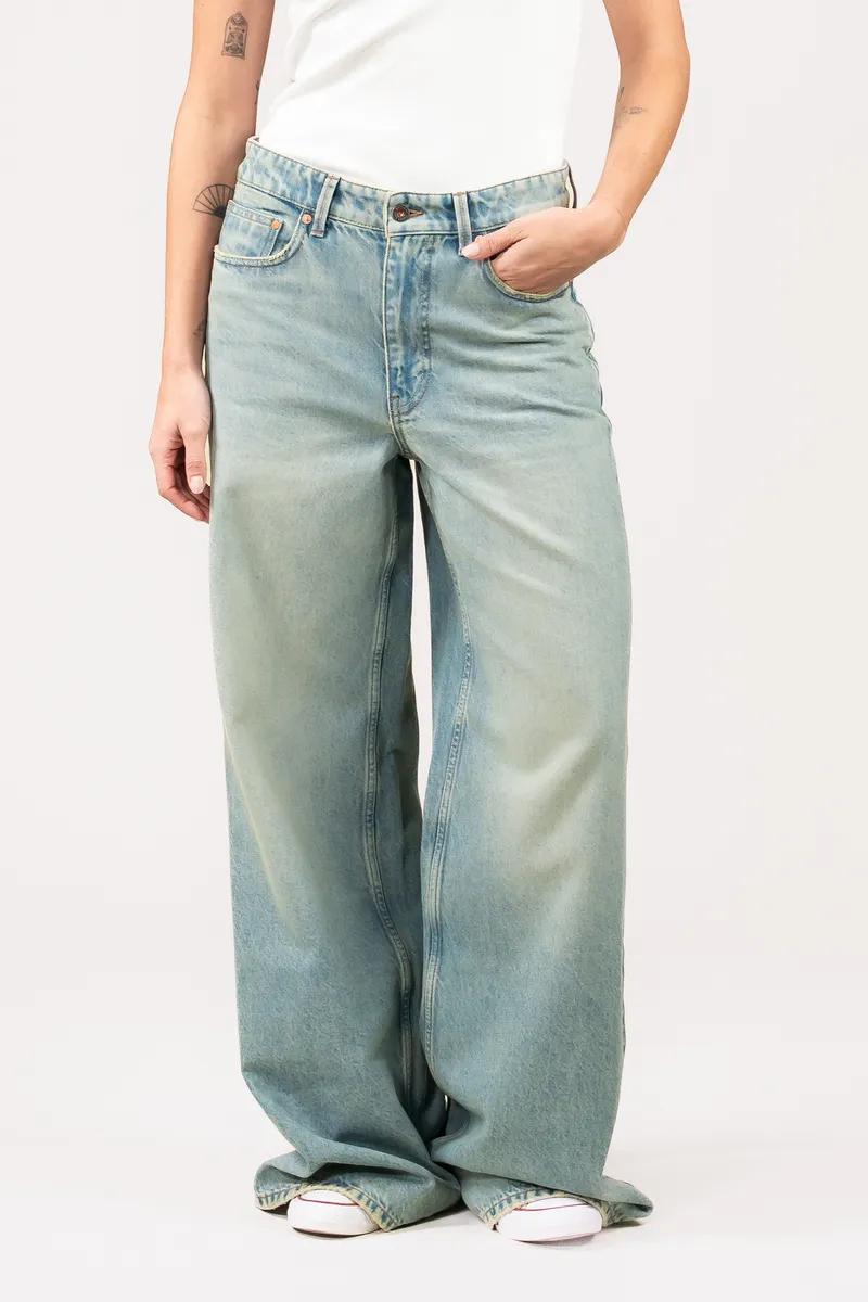 Kuyichi Kuyichi Damen vegan Jeans Harper Weites Bein Vintage Blau, Hellblau, – Produktbild 2 von 2
