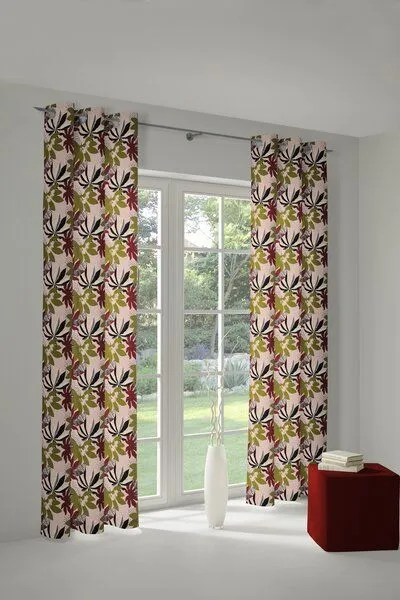 Nature by Adam Nature by Adam Vorhang aus 100% Bio-Baumwolle - Made in Germany - Jungle, Rosa, – Produktbild 5 von 7