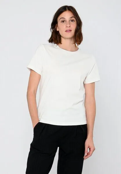 THOKKTHOKK ThokkThokk Damen T-Shirt TT85 unifarben aus Bio-Baumwolle, Off white (weiß), – Produktbild 1 von 4
