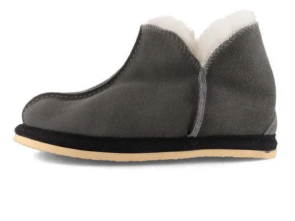 Lammbock Lammbock Kinder Lammfell Hausschuhe Stiefel Shearlock mit Outdoorsoohle, Grau, – Produktbild 4 von 4
