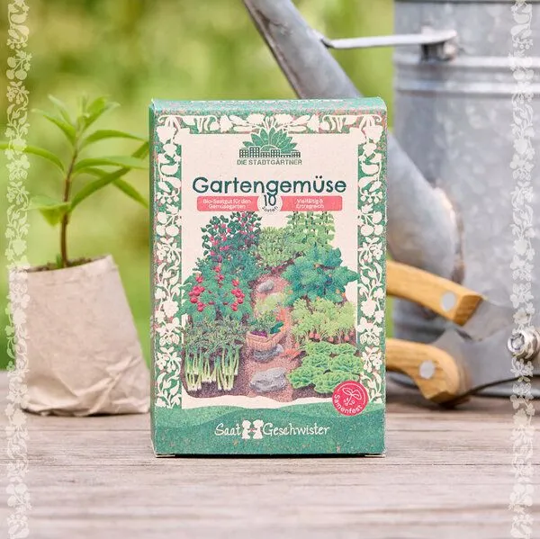 Die Stadtgärtner Die Stadtgärtner BIO-Saatgut-Set "Gartengemüse" I Tolles Geschenk für alle Gartenliebhaber, egal ob Frau oder Mann – Produktbild 2 von 3