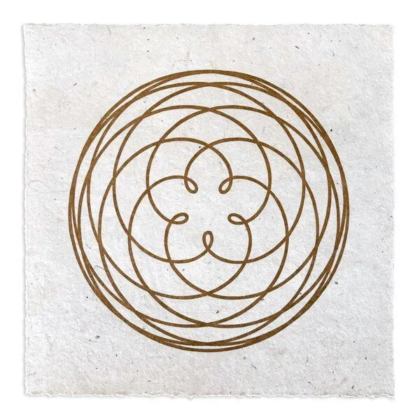 Veskor Cassiopeia Veskor Cassiopeia ROSE OF VENUS Linoldruck | 22 × 22 cm | Gold auf Naturweiß – Produktbild 1 von 4