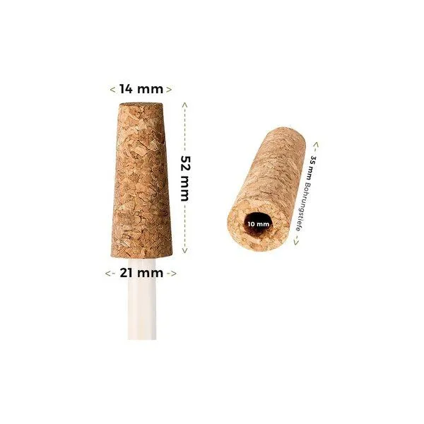 Kork-Deko Kork-Deko Korken für Rosenkugeln | Ersatz-Korkstopfen für Gartenkugeln 5er-Pack – Produktbild 4 von 4