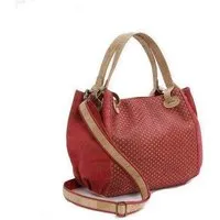 Kork Deko Kork-Deko Einzigartige Kork-Handtasche in auffälligem Rot mit einmaligem Muster | Kork | vegan | nachhaltig Korktasche – Produktbild 1 von 1