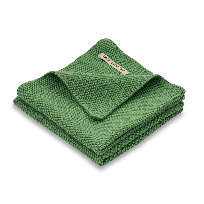Living Crafts Living Crafts - Home Spültücher, 2er-Pack (100% Bio-Baumwolle), Grün, – Produktbild 1 von 3