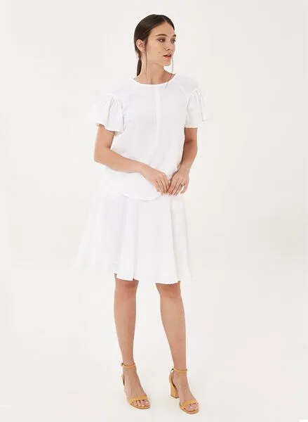 ORGANICATION ORGANICATION Bluse aus Leinen mit Bio-Baumwolle, Off white, – Produktbild 2 von 4